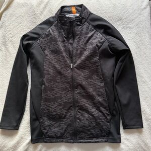 Peter Millar Youth M Crown Sport Performance Full Zip Jacket - Black